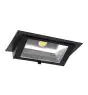 Downlight LED Wallwasher Wally Maxi Noir 46W 6050lm 70x75D - 830 Blanc Chaud - 238x145mm