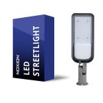 Noxion LED Straatverlichting 100W 12000lm 70x140D - 740 Koel Wit | IP65 - Lichtsensor - Asymmetrisch